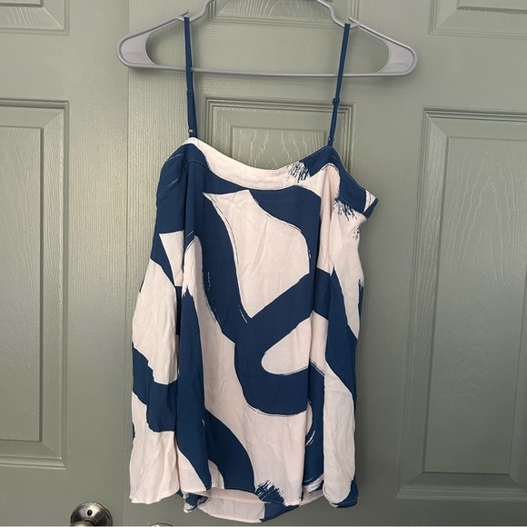 Maeve Anthropologie Brushstroke Tube Tanktop Blue and White - Picture 5 of 5